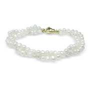 White Freshwater Biwa Nugget Bracelet