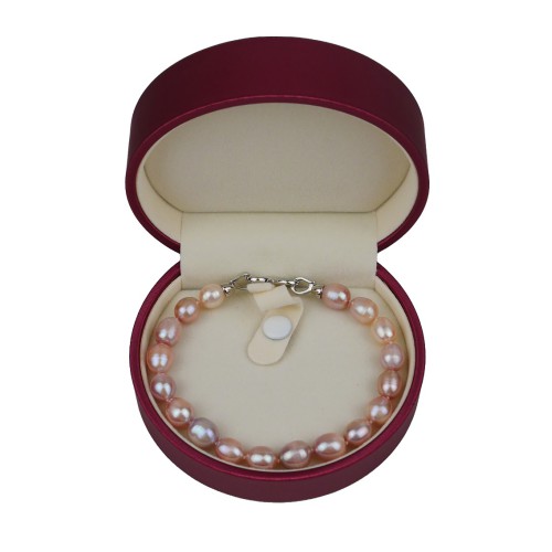 Gentle Pink Oval Pearl Bracelet