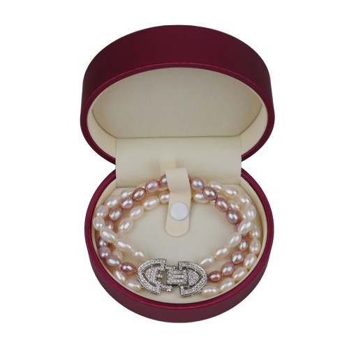 5x8mm Triple Strand Pearl Bracelet