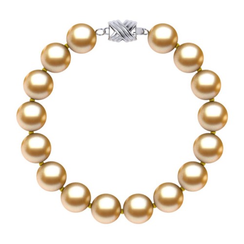 9-10mm South Sea Golden Pearl Bracelet