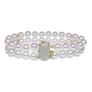 Two Strand White Pearl Bracelet