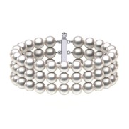 Three Strand White Pearl Bracelet