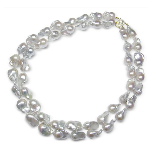 11-12mm Double Strand Baroque Necklace