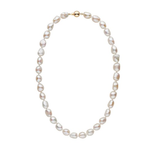 10-11mm White Baroque Pearl Necklace