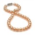 10-11mm Peach Round Pearl Necklace