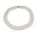 Triple Strand White Drop Pearl Necklace