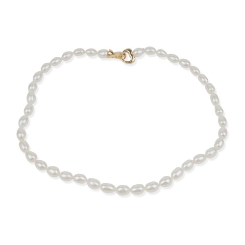 5x8mm White Drop Pearl Necklace