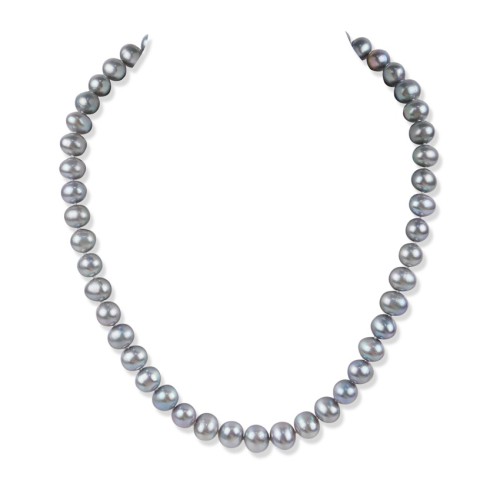 9-10mm Gray Blue Pearl Necklace