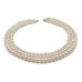 7-8mm Triple Strand White Round Pearl Necklace