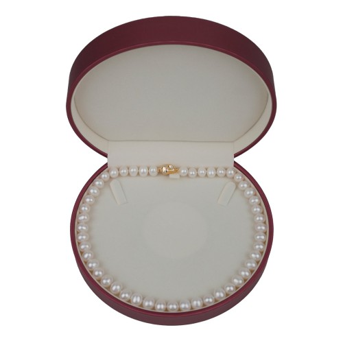 9-10mm White Round Pearl Necklace