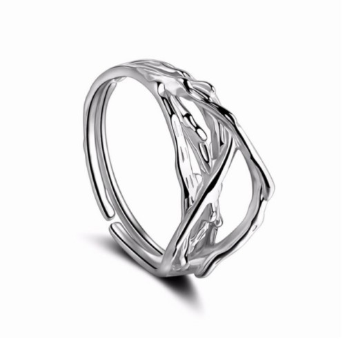 925 Silver Tangled Branches Ring